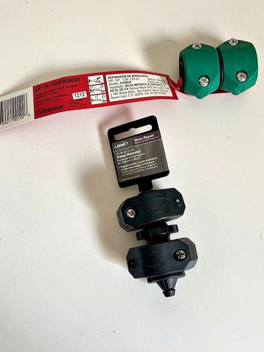 Garden Hose Mender 2 Pack Hose Repair 5/8”-3/4” Holes Cracks Leaks